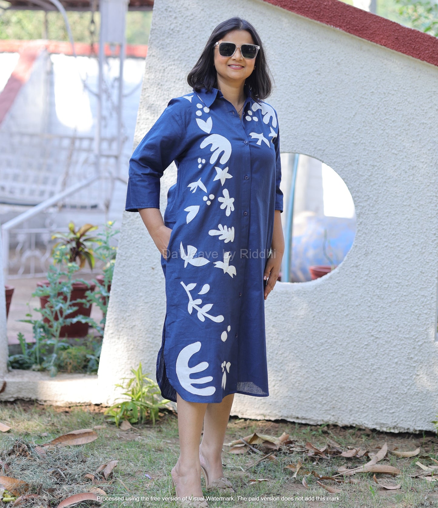Boho Linen Shirt Dress