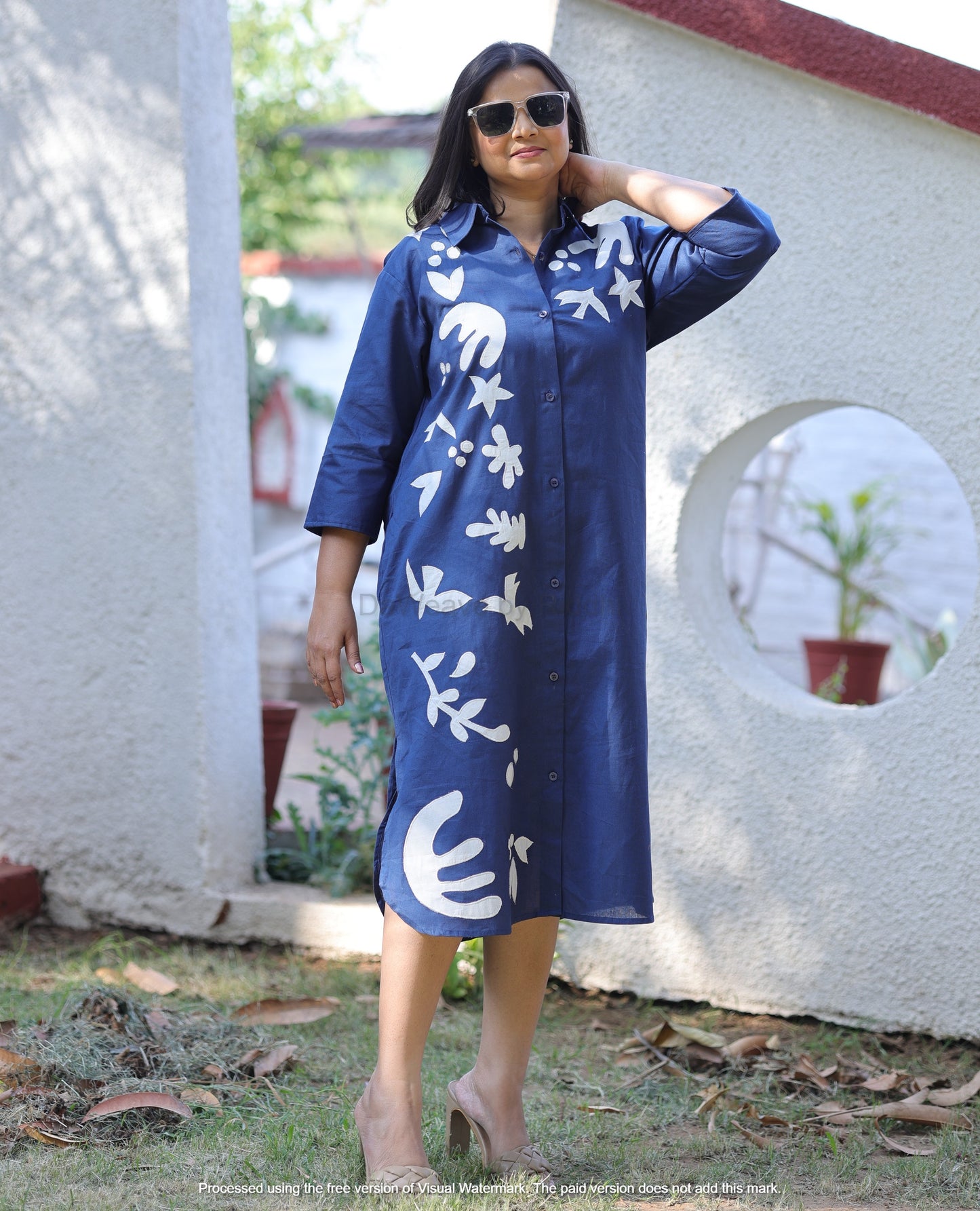 Boho Linen Shirt Dress