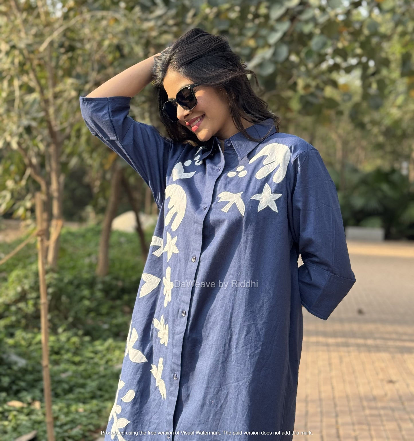 Boho Linen Shirt Dress
