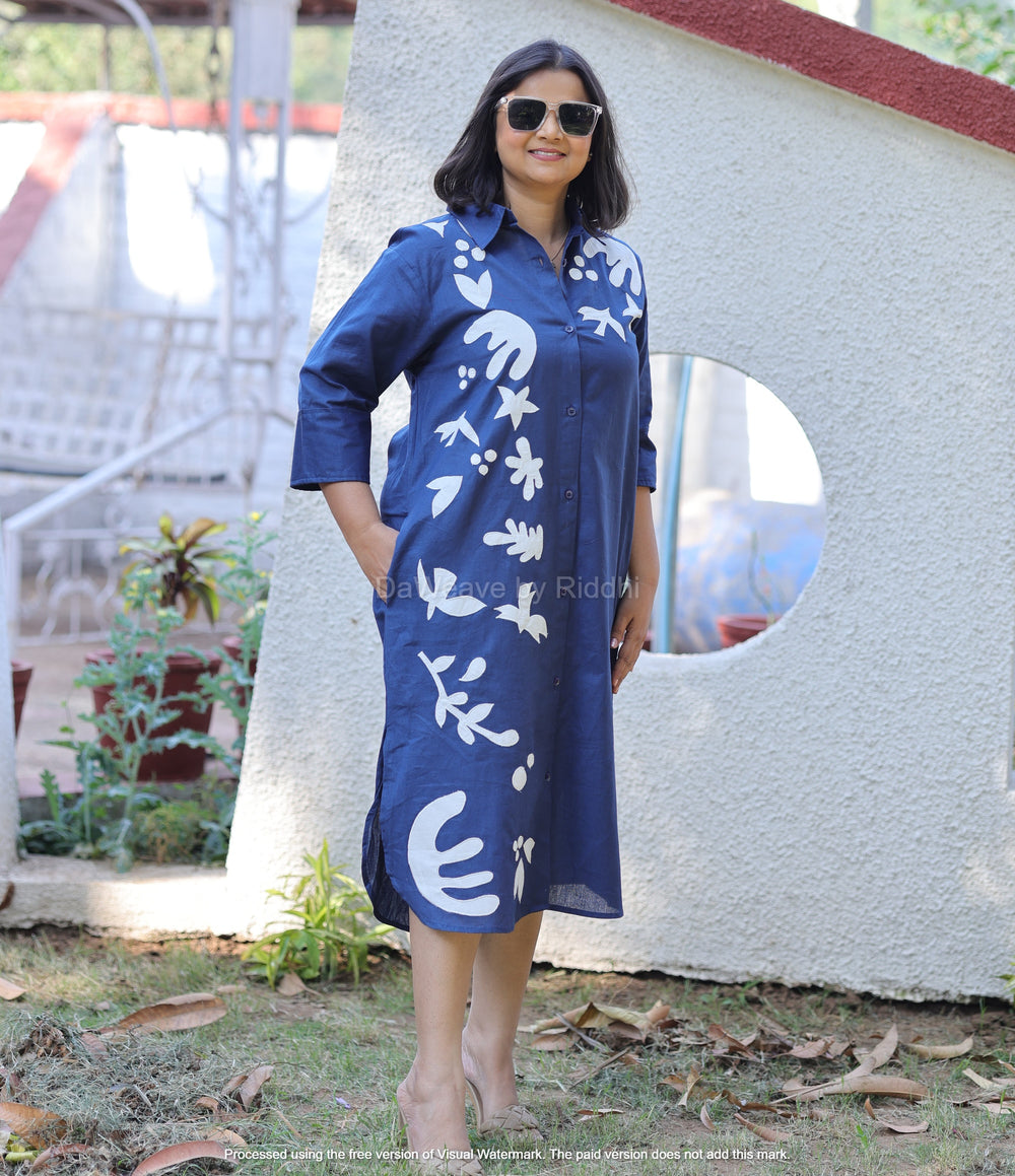 Boho Linen Shirt Dress