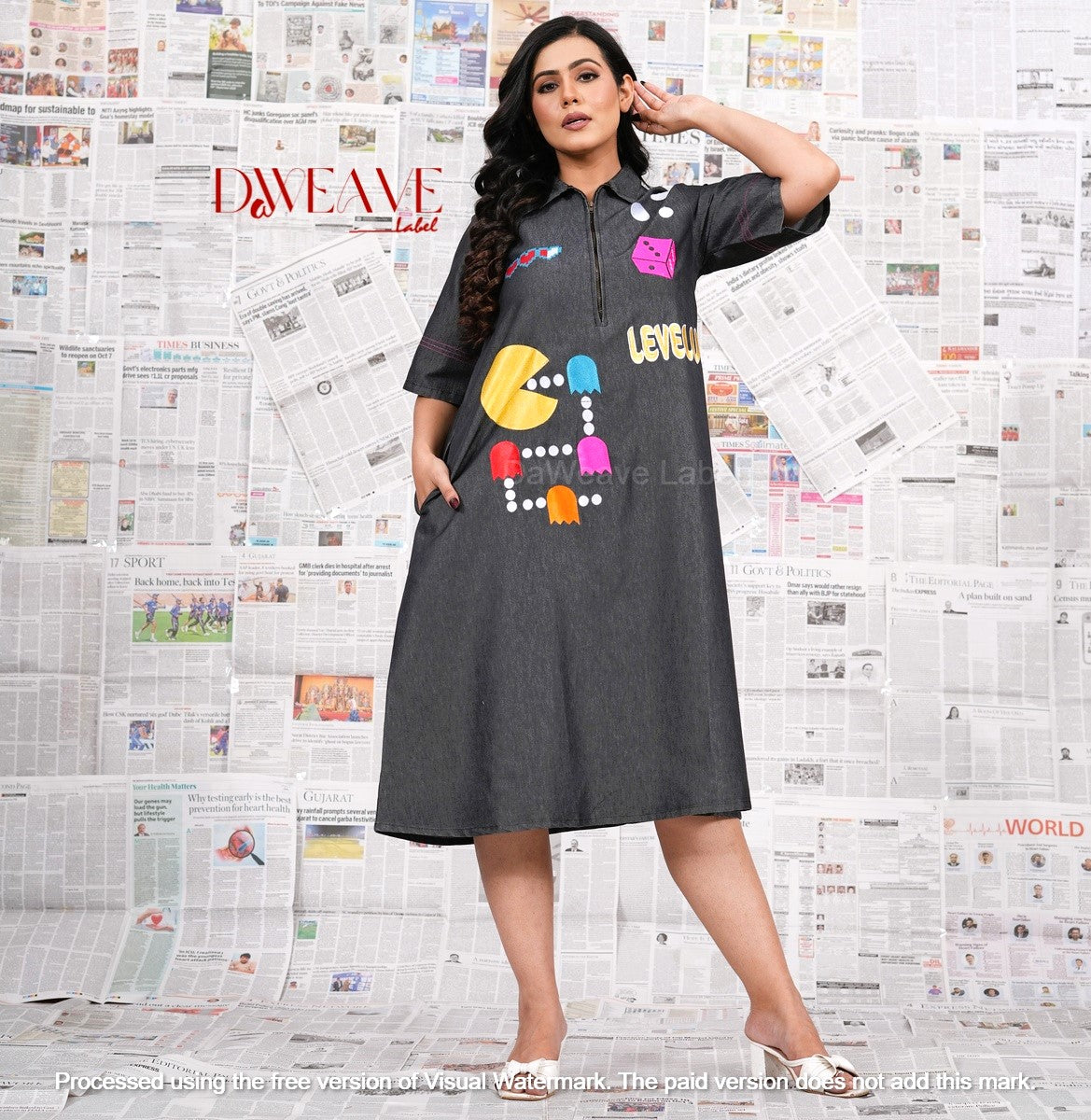 Level Up Denim Dress