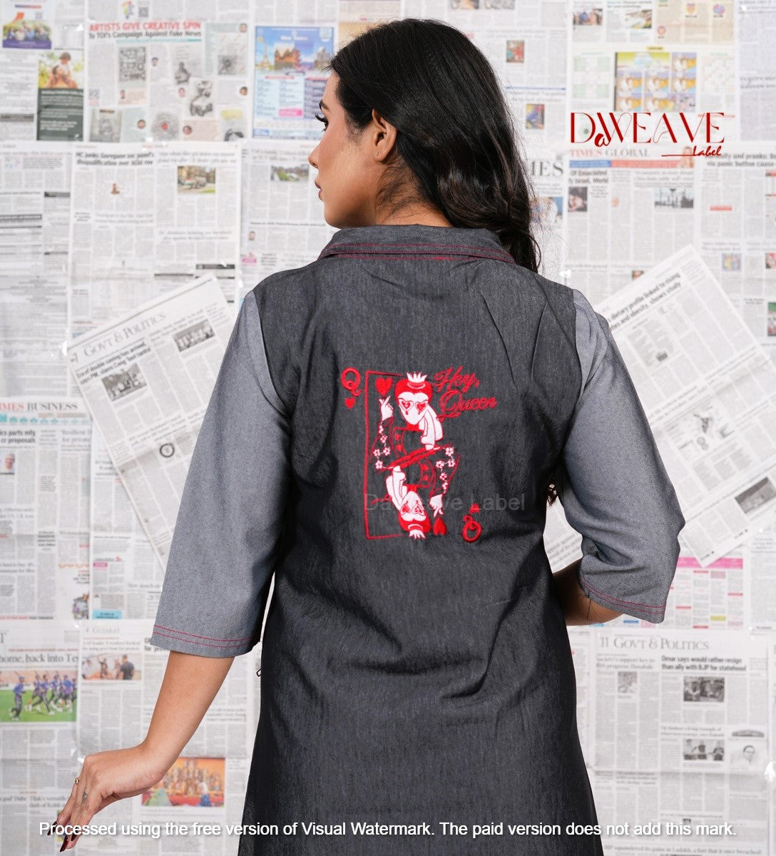 Denim Queen of Hearts