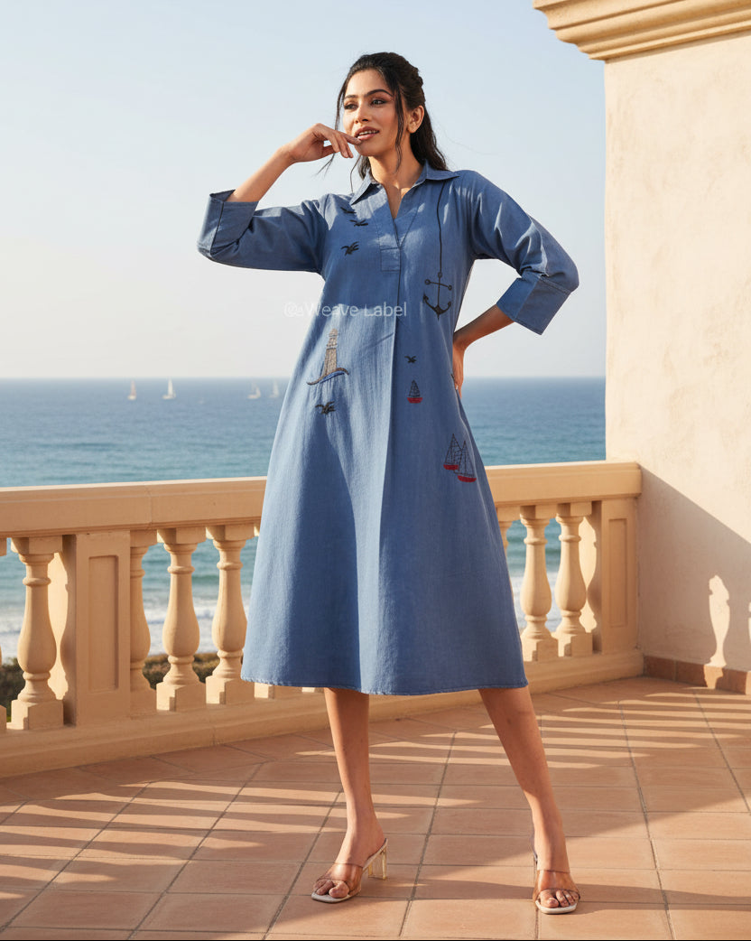 Sea you Soon Denim Dress