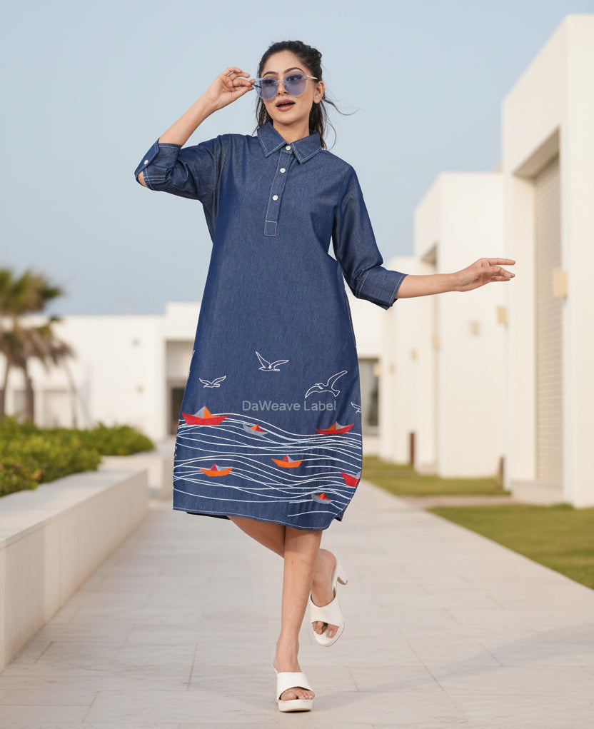 Dream boat Denim Dress