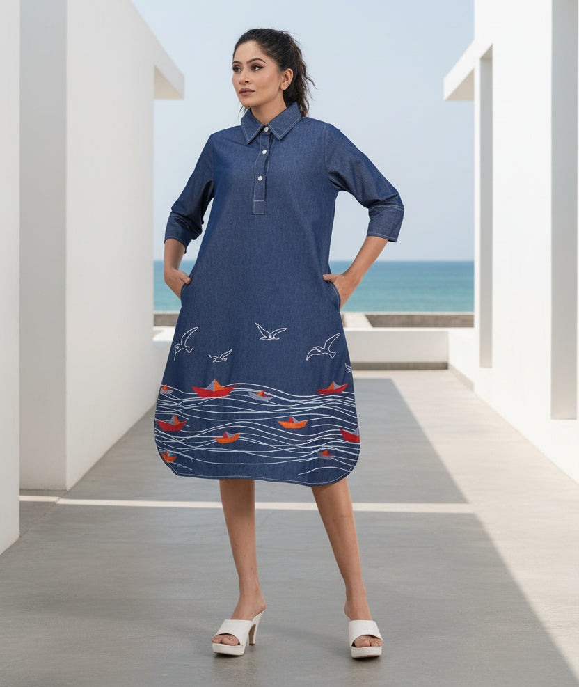 Dream boat Denim Dress