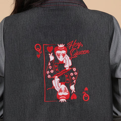 Denim Queen of Hearts