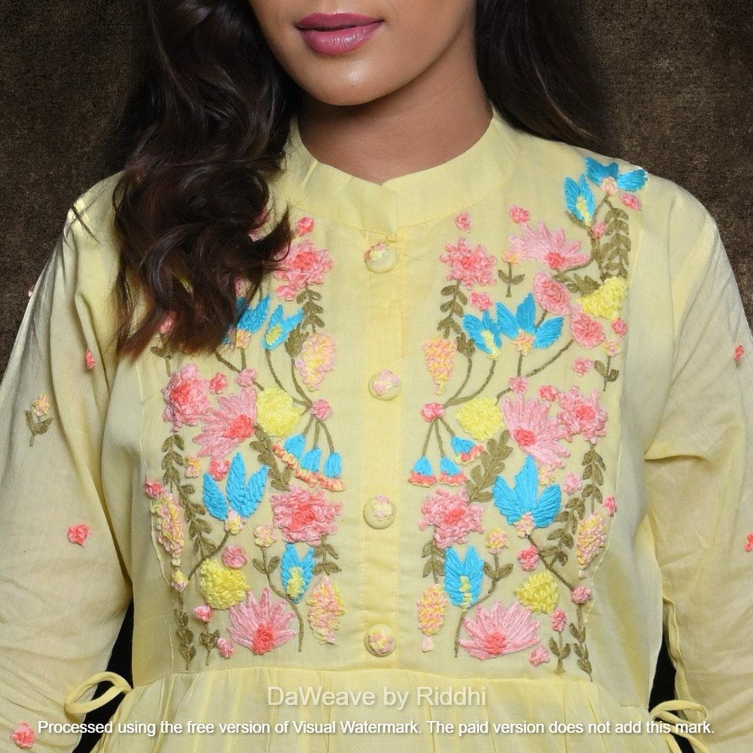 Mulmul Tassel Dress - Yellow
